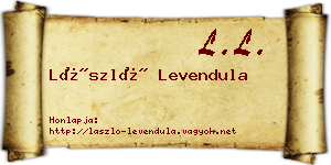 László Levendula névjegykártya